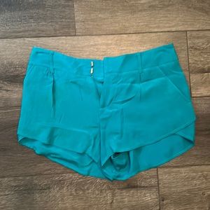 Allison Olivia, teal dress short 100% silk size 0 Nordstrom